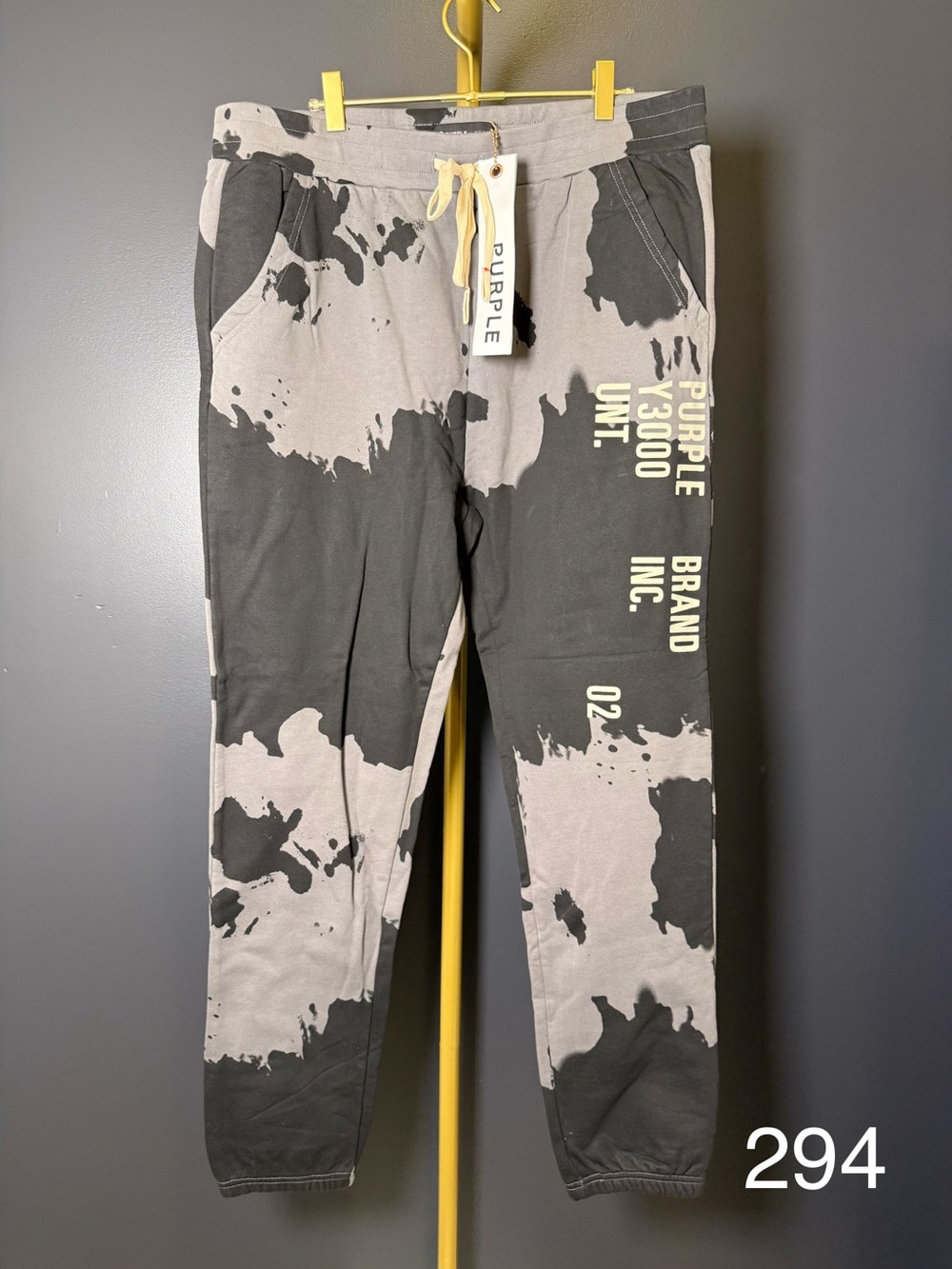 Jogger Sweatpants in Gray & Black - Purple Brand